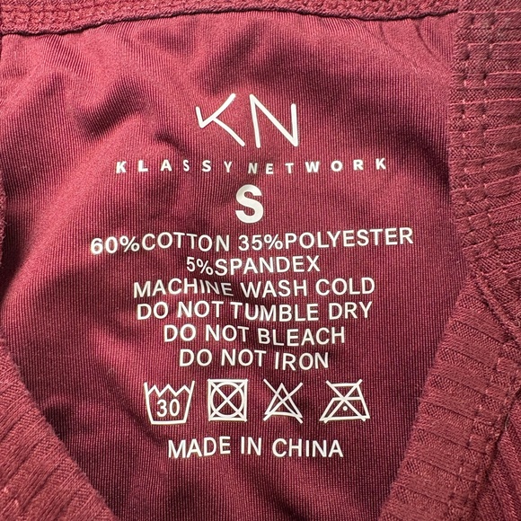 Sold Out $39 Klassy Network High Neck Brami in Dark Cherry Women’s Size Small - Picture 3 of 4